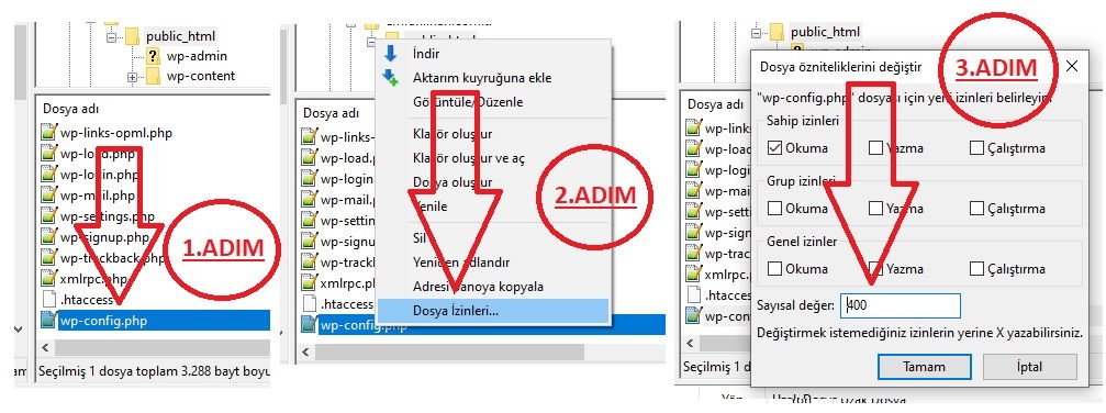 Wordpress Güvenlik Önlemleri Config Yapılandırma