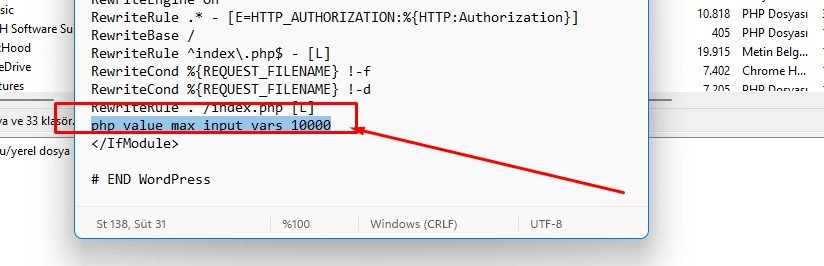 Php Max Input Vars Limit Nasıl Arttırılır