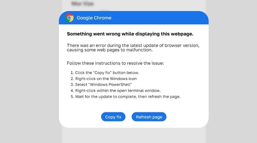 Google Chrome Something Went Wrong