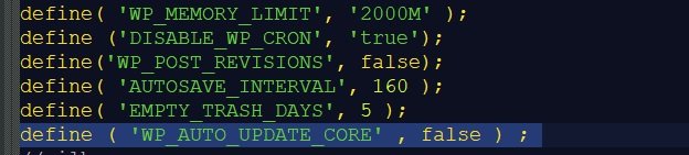 WP_AUTO_UPDATE_CORE Hatası ve Çözümü