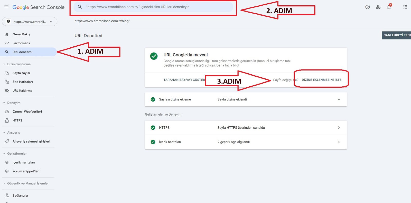 Google Webmaster Tools Yeni Link Gönderme