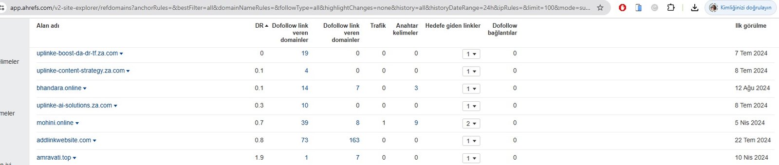 Zararlı Backlink Tespiti